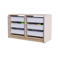 Двойной модуль для хранения игрушек из коллекции мебели «НЕГА» (цвет бежевый) - «globural.ru» - Туймазы