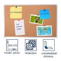 Доска пробковая 1200х900 - «globural.ru» - Туймазы