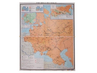 Учебная карта "Россия 1907-1914 гг." 1420*1100 мм (матовое, 2-стороннее лам.) - «globural.ru» - Туймазы