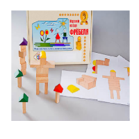 Игровой набор Фребеля "Конструктор деревянный без соединений-3" (Серия "Эксперимент") - «globural.ru» - Туймазы