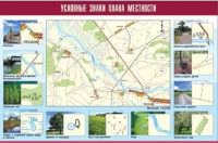 Таблица демонстрационная "Условные знаки плана местности" (винил 70x100) - «globural.ru» - Туймазы