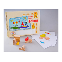 Игровой набор Фребеля "Конструктор деревянный без соединений-1" (Серия "Эксперимент") - «globural.ru» - Туймазы