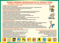 Таблица Общие правила безопасности на уроках труда 1000*1400 винил	  - «globural.ru» - Туймазы