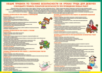 Правила безопасности на уроках труда для девочек 1000*1400 винил	 - «globural.ru» - Туймазы
