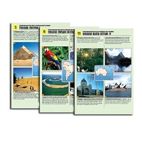 Комплект таблиц по географии раздаточных "Уникальные объекты южных материков" (цвет, лам, А4, 12 шт.) - «globural.ru» - Туймазы