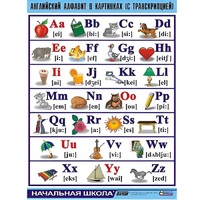 Таблица демонстрационная "Английский алфавит в картинках"(70x100) - «globural.ru» - Туймазы