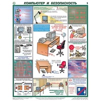 Плакаты "Компьютер и безопасность" (2 листа, размер 450х600) - «globural.ru» - Туймазы