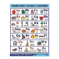 Таблица демонстрационная "Немецкий алфавит в картинках" (винил 70х100) - «globural.ru» - Туймазы