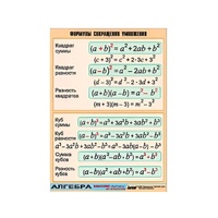 Таблица демонстрационная "Формулы сокращения умножения" (винил 70х100) - «globural.ru» - Туймазы