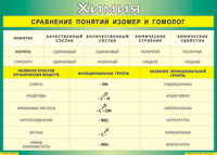 Таблица Сравнение понятий изомер и гомолог 1000*1400 винил - «globural.ru» - Туймазы