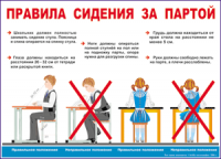 Таблица Правила сидения  за партой 1000*1400 винил - «globural.ru» - Туймазы