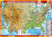 Настенная карта Соединенных Штатов Америки на английском языке (учебная) - «globural.ru» - Туймазы