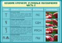 Стенд "Вязание крючком. Условные обозначения. Часть 2" - «globural.ru» - Туймазы