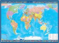 Настенная политическая карта мира с флагами на английском языке - «globural.ru» - Туймазы