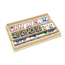 Трехцветный большой подвижный алфавит-прописные наклонные - «globural.ru» - Туймазы