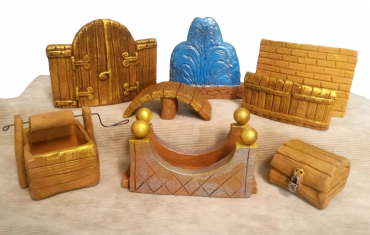 Набор глиняных фигурок (малые архитектурные формы) для песочной терапии - «globural.ru» - Туймазы